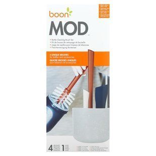 Boon, Mod, Bottle Cleaning Brush Set, 4 Brushes & 1 Vase купить в Киеве и Украине