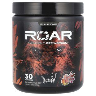 Rule One Proteins, Roar, передтренувальний комплекс, фруктовий пунш, 315 г (11,11 унції)