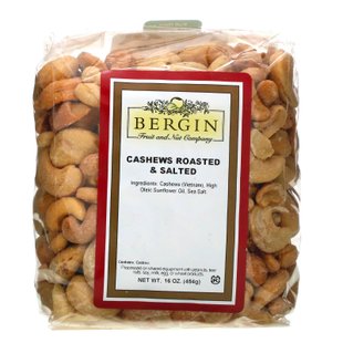 Поджаренный кешью с солью Bergin Fruit and Nut Company (Cashew) 453.6 г купить в Киеве и Украине