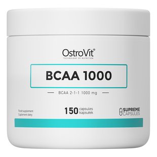 Аминокислоты БЦАА 2-1-1 OstroVit (BCAA) 5000 мг 150 капсул купить в Киеве и Украине