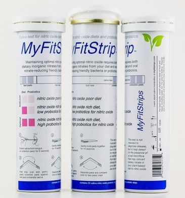 Тест-смужки рівня оксиду азоту Bionox (MyFitStrip Nitric Oxide Saliva Test Strips) 25 шт