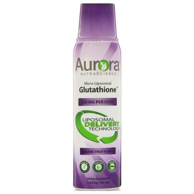 Мікро-ліпосомний глутатіон, Органічний фруктовий смак, Aurora Nutrascience, 250 мг, 5,4 р унц (160 мл)