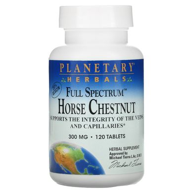 Кінський каштан повний спектр Planetary Herbals (Horse chestnut) 300 мг 120 таблеток