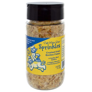 Sprinkles, шматочки сухого подрібненого тунця для кішок і собак, Cat-Man-Doo, 25 унції (71 г)