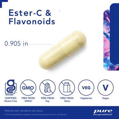 Эстер-C и флавоноиды Pure Encapsulations (Ester-C & Flavonoids) 90 капсул купить в Киеве и Украине