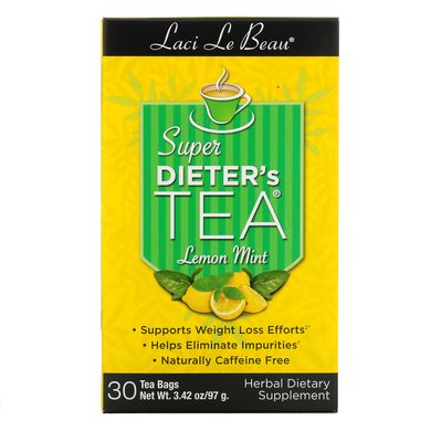 Чай для схуднення трав'яний зі смаком лимона Natrol (Dieter's Tea Laci Le Beau) 30 пакетиків 75 г