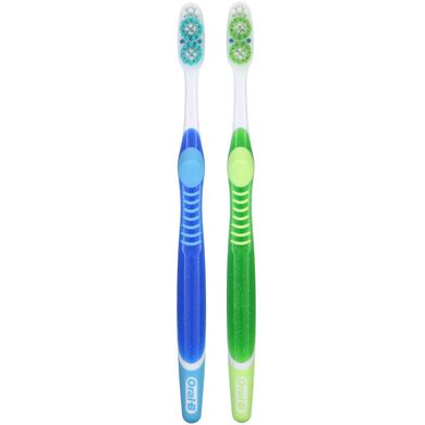 Зубная щетка Vivid, средняя, 3D White, Vivid Toothbrush, Medium, Oral-B, 2 щетки купить в Киеве и Украине