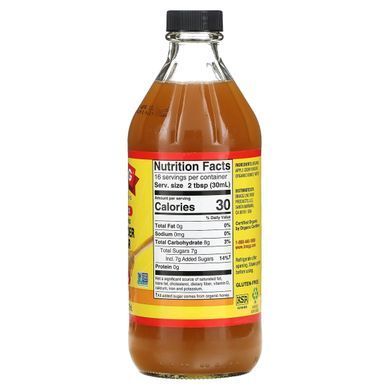 Bragg, Organic Apple Cider Vinegar With The 'Mother', Honey, 16 fl oz (473 ml) купить в Киеве и Украине