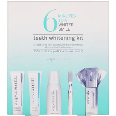 «6 хвилин до білосніжної усмішки», набір для відбілювання зубів, Supersmile, 5 компонентів