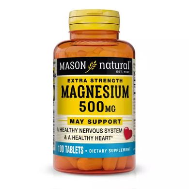 Магний Mason Natural (Magnesium Extra Strength) 500мг 100 таблеток купить в Киеве и Украине