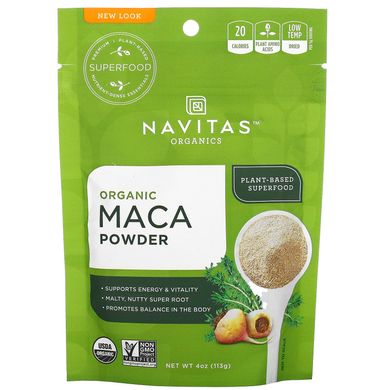 Порошок маки, Maca Powder, Navitas Organics, органік, 113 г