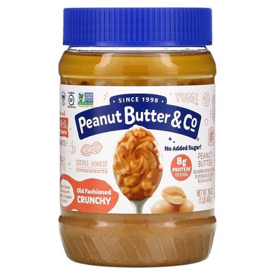 100% натуральне, хрустке Арахісова олія за старовинним рецептом, Peanut Butter,Co, 16 унц (454 г)