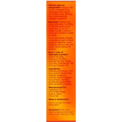 Шипучий электролит, натуральный апельсиновый вкус, Hydralyte, 20 таблеток, 2,4 унции (68 г) купить в Киеве и Украине
