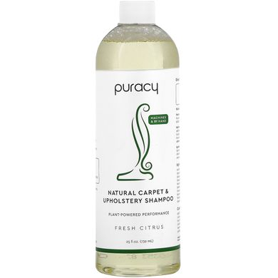 Puracy, Натуральний шампунь для килимів та оббивки, Fresh Citrus, 25 fl. унція (739 мл)
