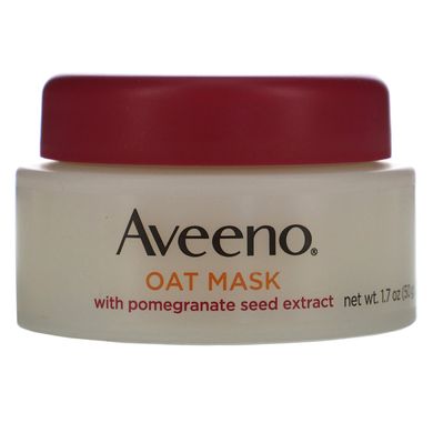Вівсяна маска з екстрактом насіння граната, світіння, Oat Mask with Pomegranate Seed Extract, Glow, Aveeno, 50 г