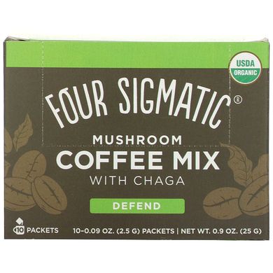 Кава з грибом кордицепс Four Sigmatic (Coffee with Cordyceps) 10 пакетів по 2,5 г