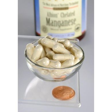 Хелатованих марганцевий гліцинат Альбіон, Albion Chelated Manganese Glycinate, Swanson, 40 мг, 180 капсул