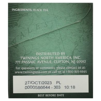 Чай "Принц Уельський", Twinings, 20 пакетиків, 141 унцій (40 г)