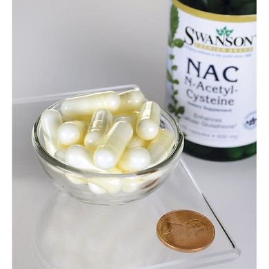 N-Ацетилцистеин, NAC N-Acetyl Cysteine, Swanson, 600 мг, 100 капсул купить в Киеве и Украине