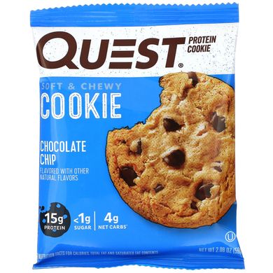 Протеїнове печиво шоколадна крихта Quest Nutrition (Protein Cookie Chocolate Chip) 12 штук по 59 г