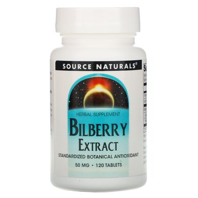Екстракт чорниці Source Naturals (Bilberry Extract) 120 таблеток