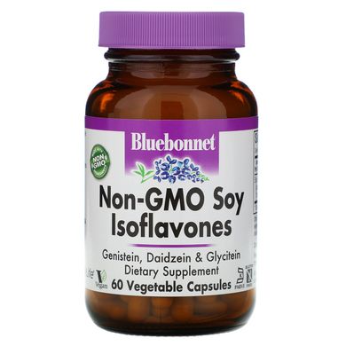 Ізофлавони сої без ГМО, Bluebonnet Nutrition, 60 капсул на рослинній основі