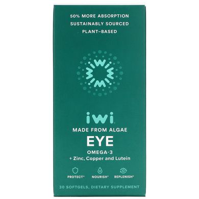 iWi, Eye, Омега-3 + цинк, медь и лютеин, 30 мягких таблеток купить в Киеве и Украине