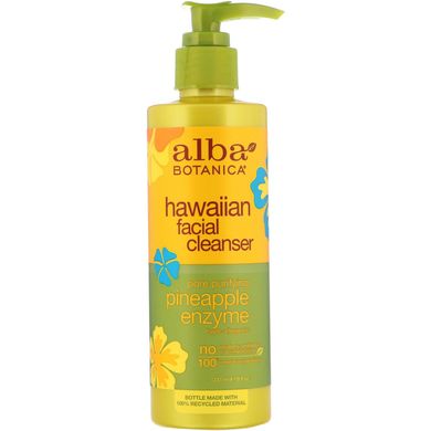 Очищуючий засіб для обличчя з ферментами ананаса Alba Botanica (Hawaiian Facial Cleanser) 237 мл