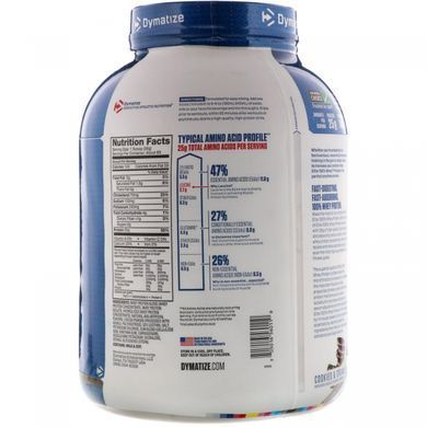 Elite, 100% Whey Protein Powder, Cookies and Cream, Dymatize Nutrition, 2.3 kg