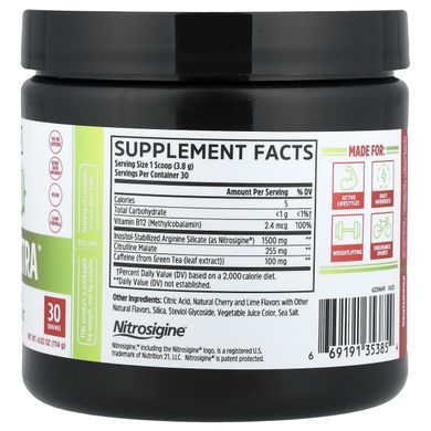 Zhou Nutrition, Lite Up Xtra&trade;, добавка для підвищення ефективності перед тренуванням, вишневий лайм, 114 г (4,02 унції)