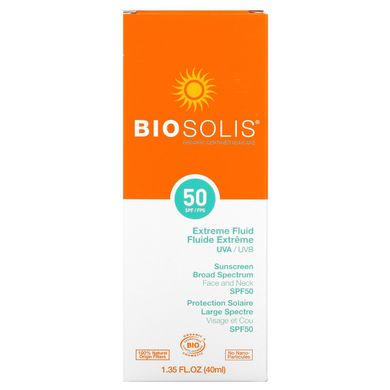 Сонцезахисний крем, SPF 50, Extreme Fluid, Biosolis, 40 мл