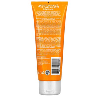 Очищаючий скраб для обличчя та засіб для вмивання освітлювальний абрикосовий Jason Natural (Facial Wash & Scrub) 113 г