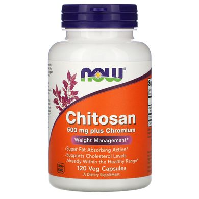 Хітозан Now Foods (Chitosan) 500 мг 120 капсул