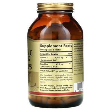 Вітамін С з шипшиною Solgar (Vitamin C With Rose Hips) 100 таблеток