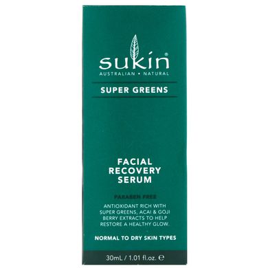 Відновлююча сироватка для обличчя, Sukin, 1,01 р унц (30 мл)