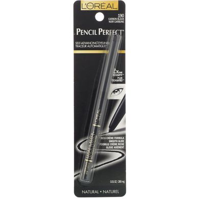 Самовисуваючий олівець для очей Pencil Perfect, відтінок 190 вугільно-чорний, L'Oreal, 280 мл
