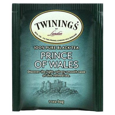 Чай "Принц Уельський", Twinings, 20 пакетиків, 141 унцій (40 г)