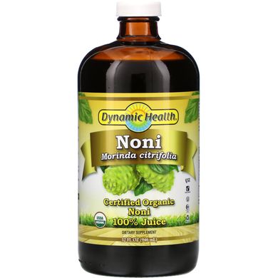 Сік ноні, Noni Juice, Dynamic Health, органічний натуральний, 946 мл