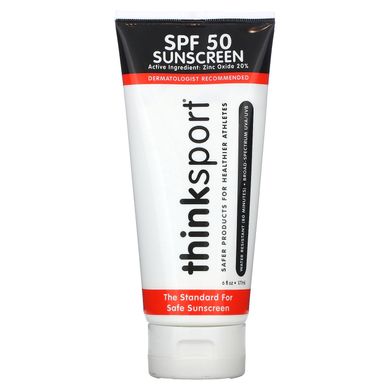 Thinksport, сонцезахисний крем, фактор захисту SPF50 +, Think, 6 рі унц (177 мл)