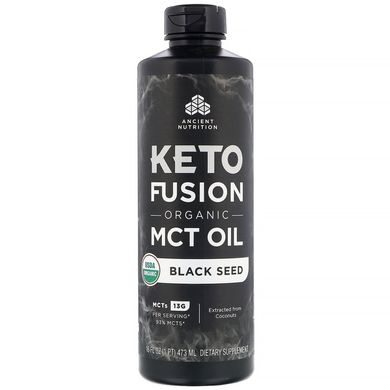 Keto Fusion, органическое масло с MCT, черный тмин, Dr. Axe / Ancient Nutrition, 473 мл купить в Киеве и Украине