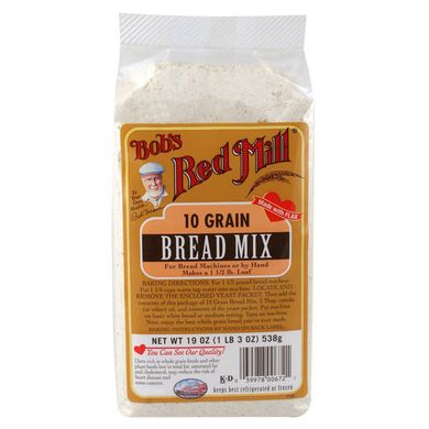 Bob's Red Mill, 10 злаків, суміш для випічки хліба, 19 унцій (538 г)
