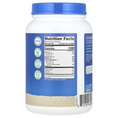 Nutricost, Organic Rice Protein Powder, Unflavored, 2 lb (907 g)