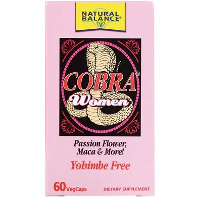 Женское здоровье, Cobra Women, Natural Balance, 60 овощных капсул купить в Киеве и Украине