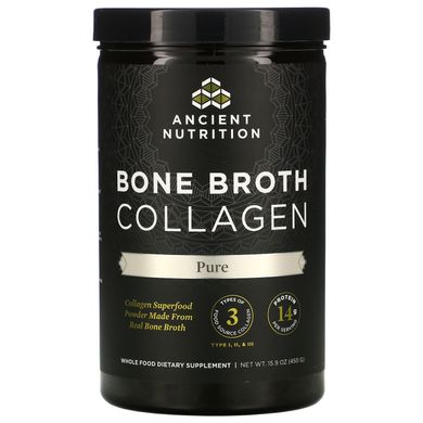 Колаген з кісткового бульйону Dr. Axe / Ancient Nutrition (Bone Broth Collagen) 450 г без смаку