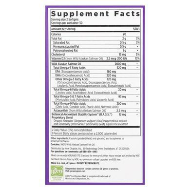 Fat of Alaskan salmon (Wholemega Extra Virgin) 1000 mg 60 capsules