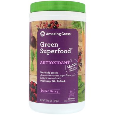 Суперфуд ягоди асаї - антиоксидант ORAC Amazing Grass (Green Superfood) 420 м