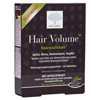 Витамины для волос New Nordic US Inc (Hair Volume with Biopectin Apple Extract) 30 таблеток купить в Киеве и Украине