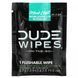 Dude Products, салфетки, пригодные для использования, смываемые салфетки, мятный холод, 30 салфеток в индивидуальной упаковке (5,7 x 7,8 дюйма) каждая фото