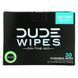 Dude Products, салфетки, пригодные для использования, смываемые салфетки, мятный холод, 30 салфеток в индивидуальной упаковке (5,7 x 7,8 дюйма) каждая фото