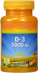 Витамин Д3 Thompson (Vitamin D3) 5000 МЕ 30 капсул купить в Киеве и Украине